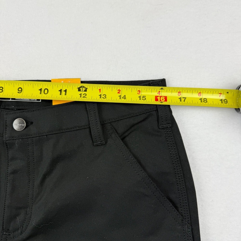 Carhartt Women's Rugged Flex Black Canvas Work Shorts Size 10 NWT 10" Inseam - Picture 8 of 11